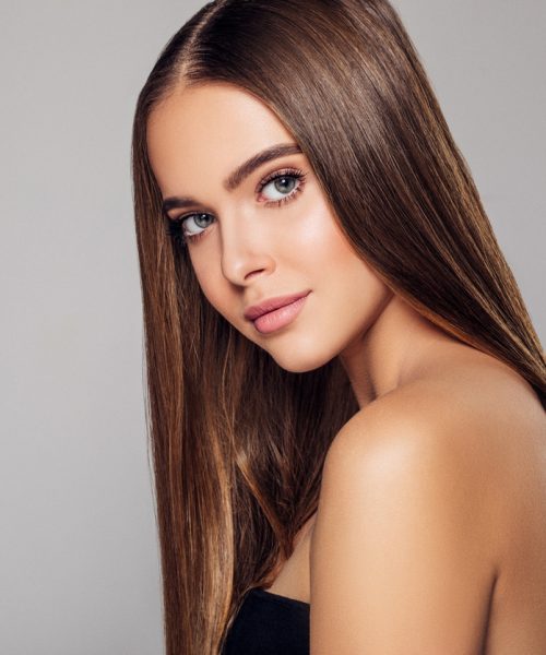 Beautiful woman with natural soft make-up